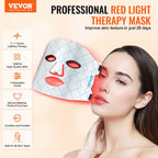 VEVOR Red Light Therapy Mask 7-Color LED Face Mask Light Therapy With 850nm NIR